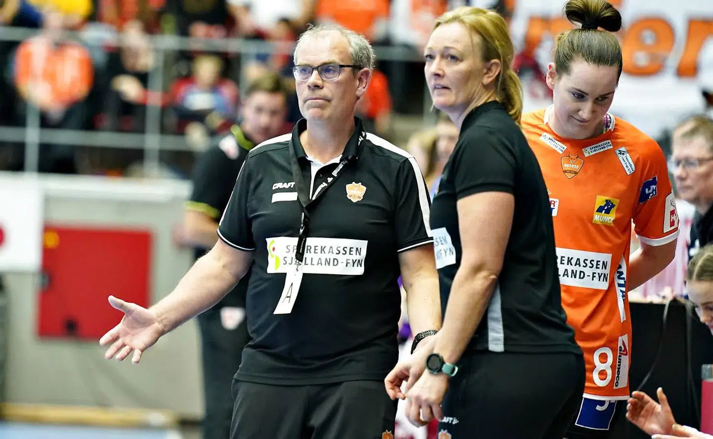 Jan Pytlick i aktion på sidelinien i pokalfinalen mellem Odense Håndbold og København Håndbold 29. december 2019. Odense tabte kampen og dagen efter blev Jan Pytlick afløst af Karen Brødsgaard i rollen som cheftræner.