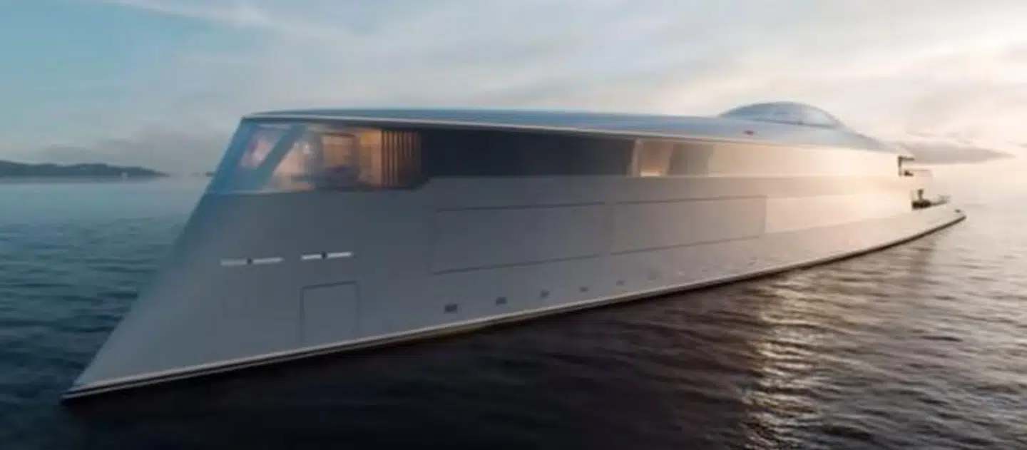 Et modelbillede af yachten, Bill Gates IKKE har købt.