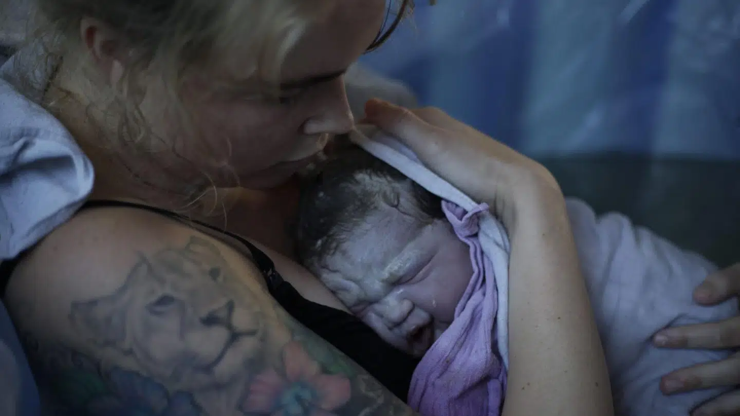 Få sekunder efter Katrines datter er kommet til verden.