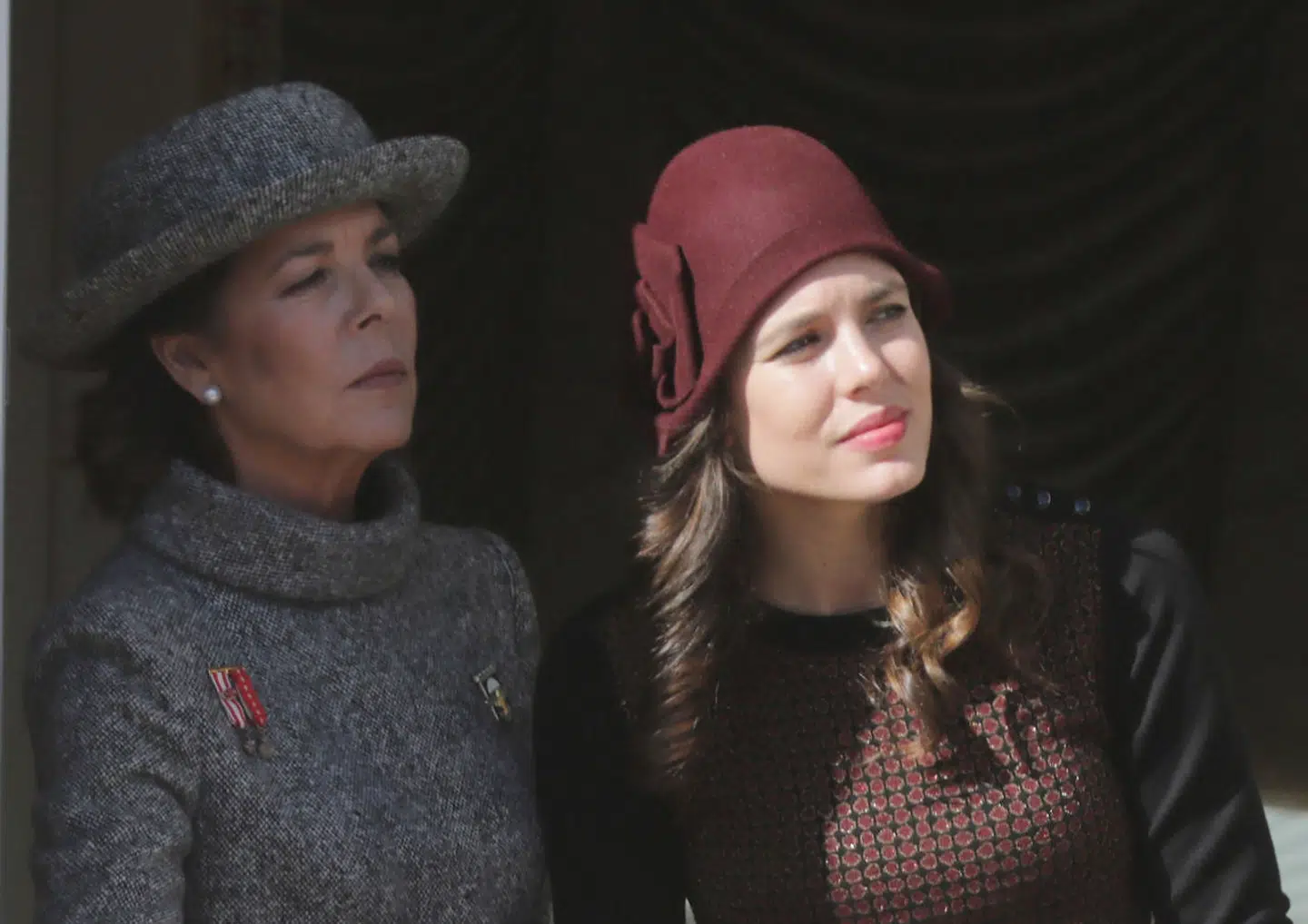 Charlotte Casiraghi med sin mor, prinsesse Caroline.