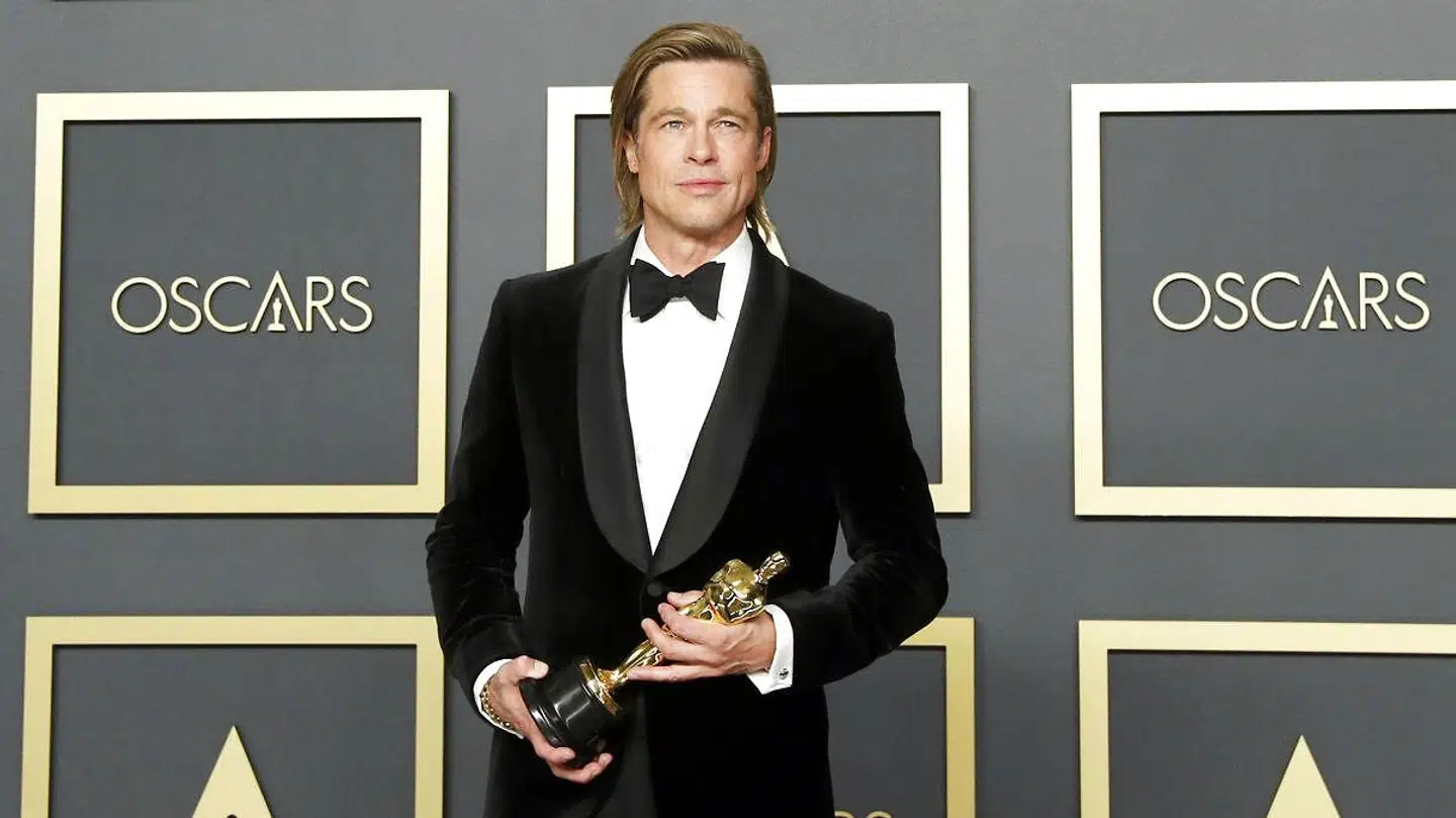 Brad Pitt med sin Oscar.