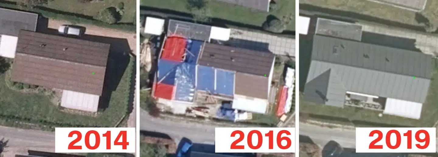 Dette hus tilhører en af de tiltalte i sagen om svindel i Forsvarsministeriets Ejendomsstyrelse. I 2016 bliver der bygget til og taget renoveret.