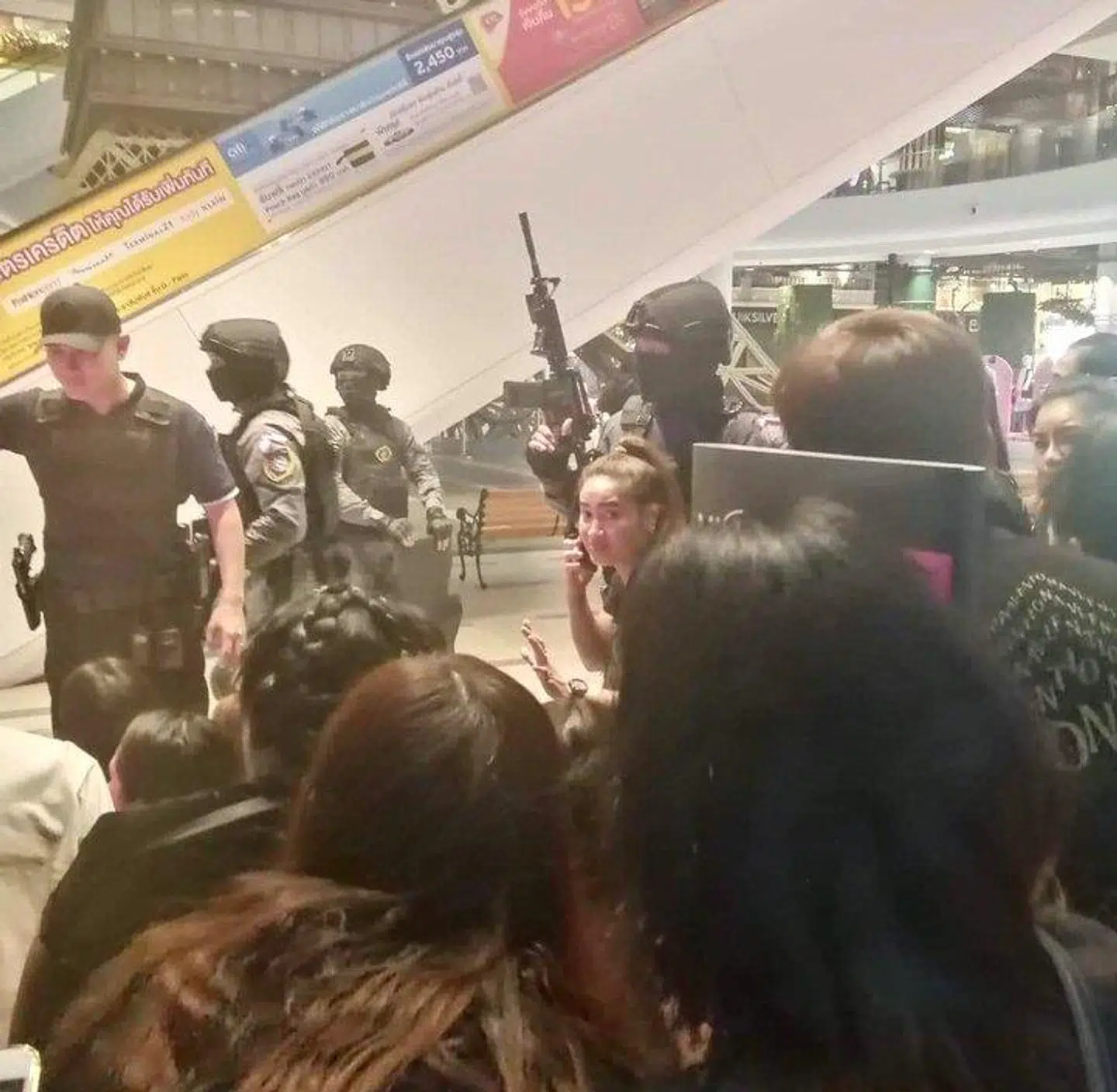 Billede delt af politiet i Bangkok fra centeret.