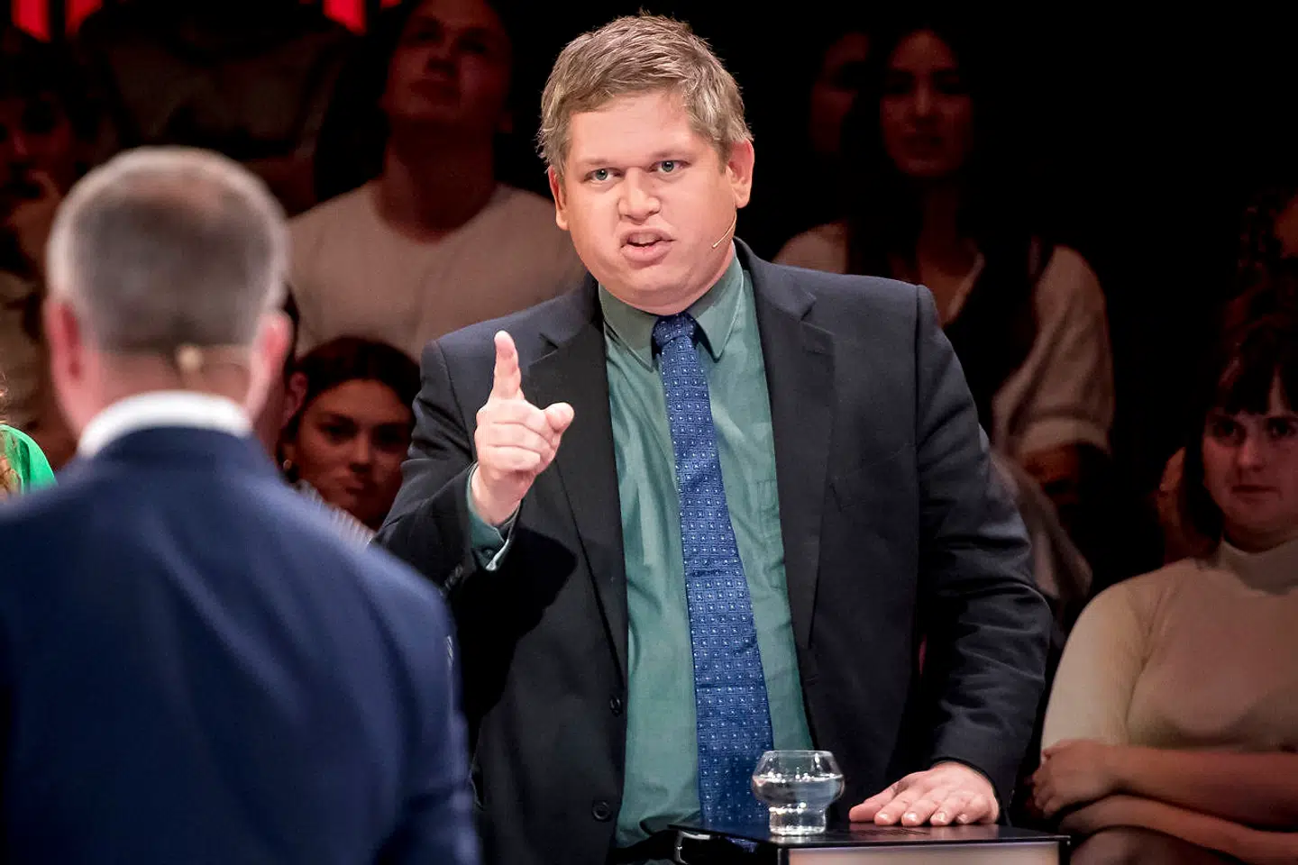 Rasmus Paludan under partilederrunden Demokratiets Aften hos Danmarks Radio i DR Byen i København, mandag den 3. juni 2019.. (Foto: Mads Claus Rasmussen/Ritzau Scanpix)