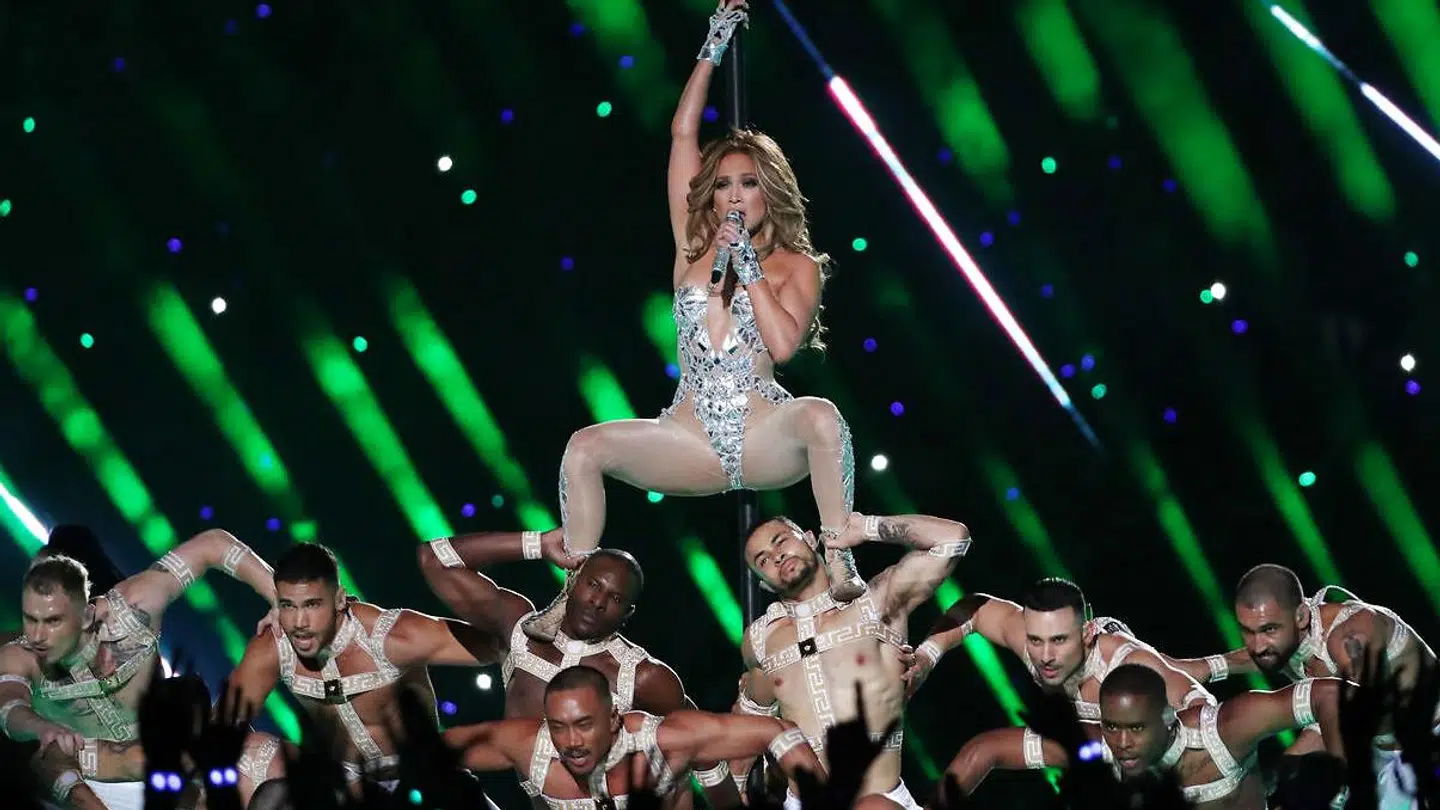 Jennifer Lopez under årets half-time-show.