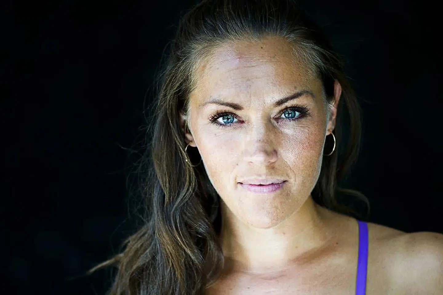 Anne Bech før kemo og samtalen med Caroline. Med langt hår og gudindekrop.
