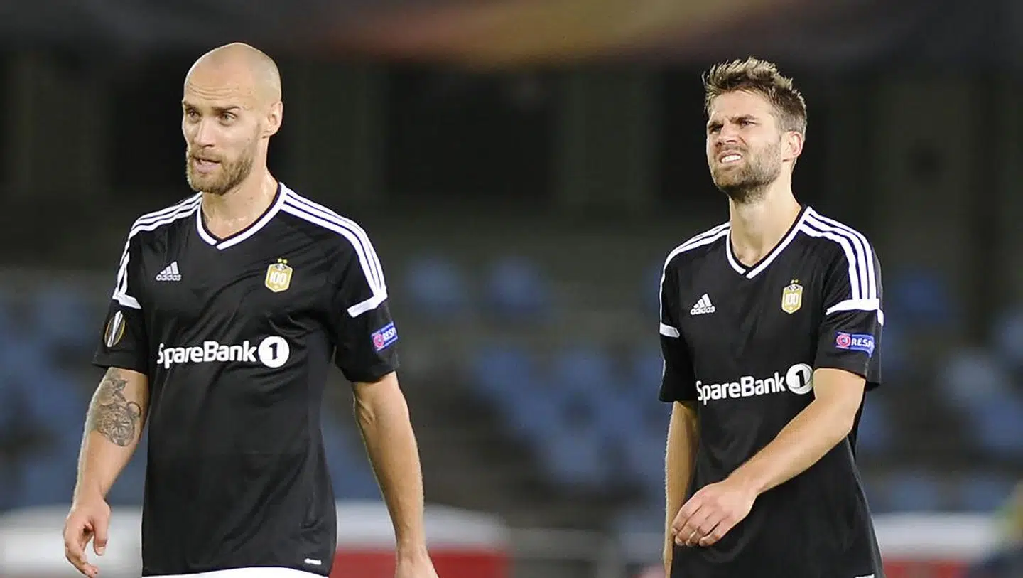 Jörgen Skjelvik til højre i sin tid i Rosenborg.