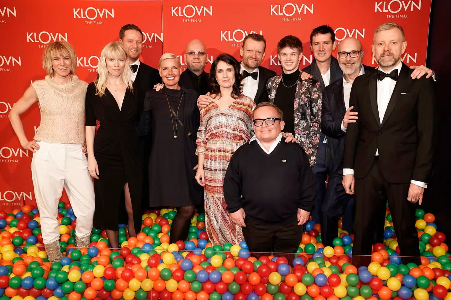 Hele holdet inkl. Frank Hvam, Mia Lyhne, filminstruktør Mikkel Nørgaard og Casper Christensen. Gallapremiere på filmen Klovn The Final i Bremen Teater i København, onsdag den 29. januar 2020. Gallapremiere på filmen Klovn The Final i Bremen Teater i København, onsdag den 29. januar 2020. (Foto: Niels Christian Vilmann/Scanpix 2020)