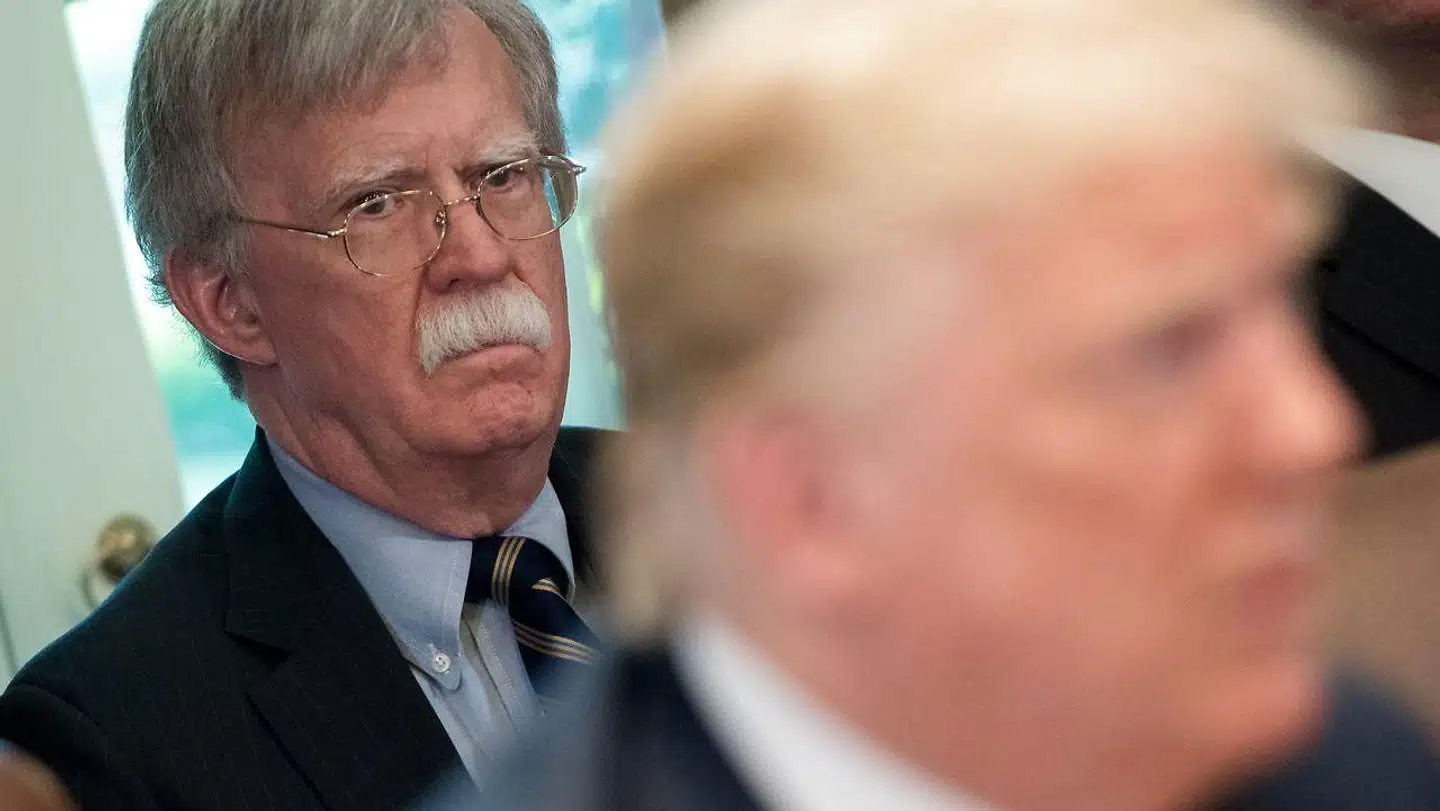 John Bolton og Donald Trump. (Photo by SAUL LOEB / AFP)