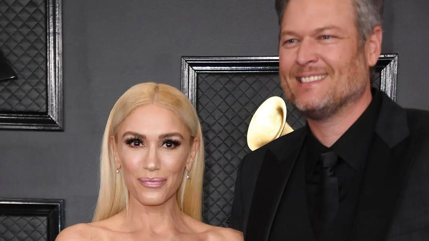 Gwen Stefani og kæresten Blake Shelton ved årets udgave af The Grammy Awards i Los Angeles.