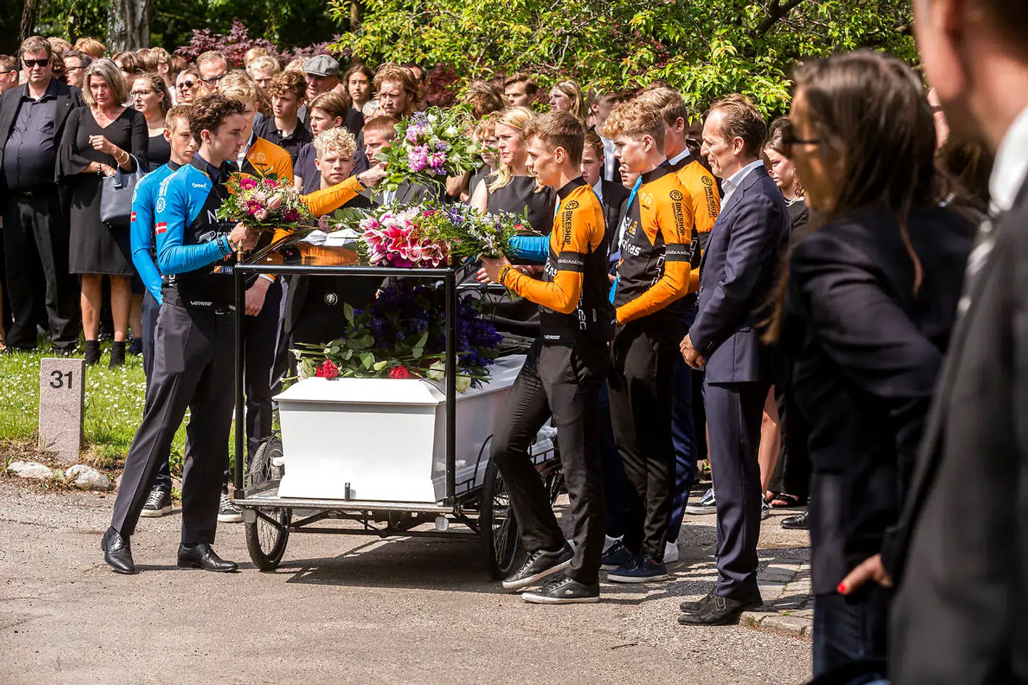 Andreas Byskov Sarbo blev begravet i juni.