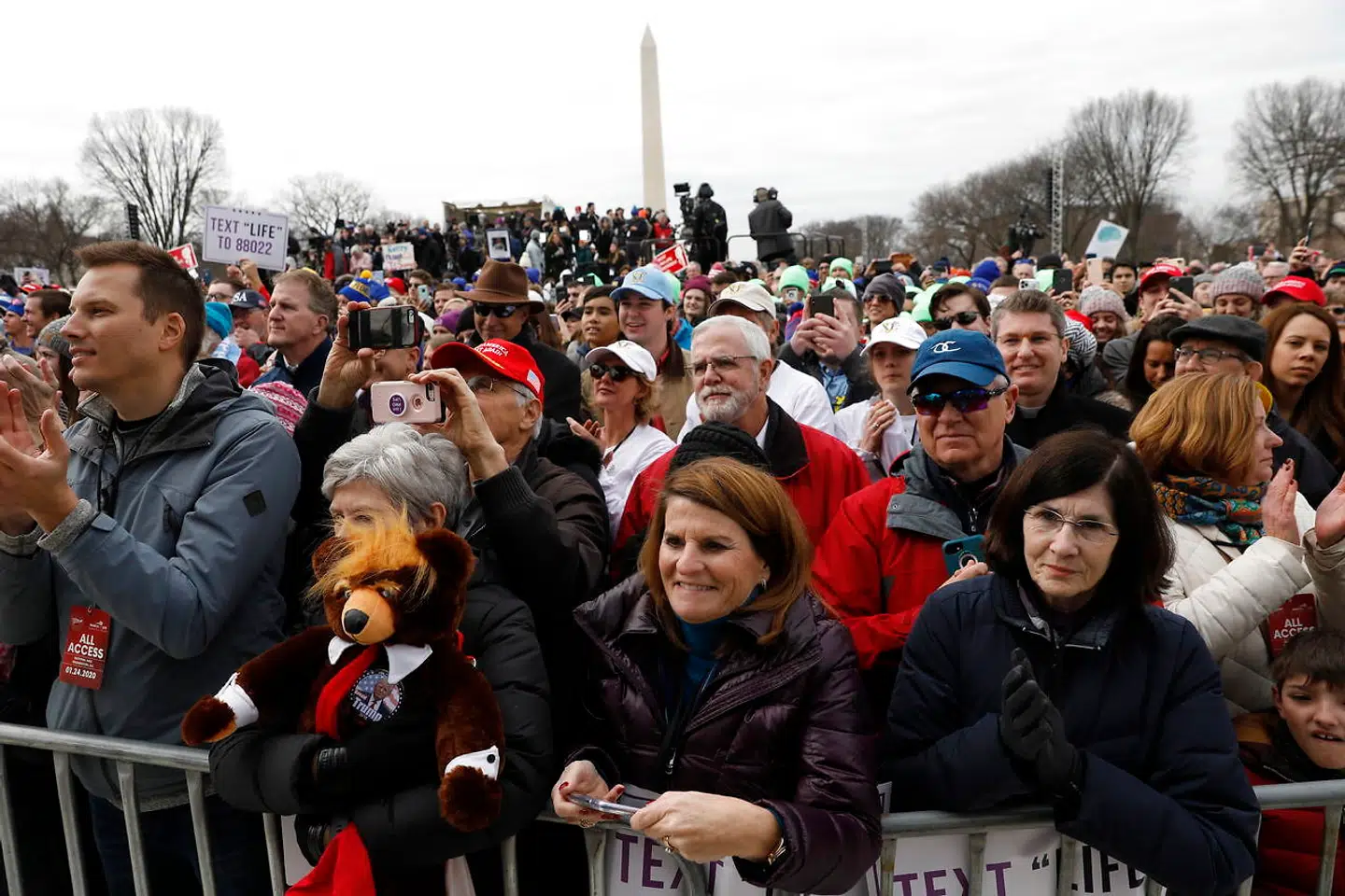Et sted imellem 10.000 og 25.000 var mødt op til årets 'March for Life'-demonstration i Washington D.C..