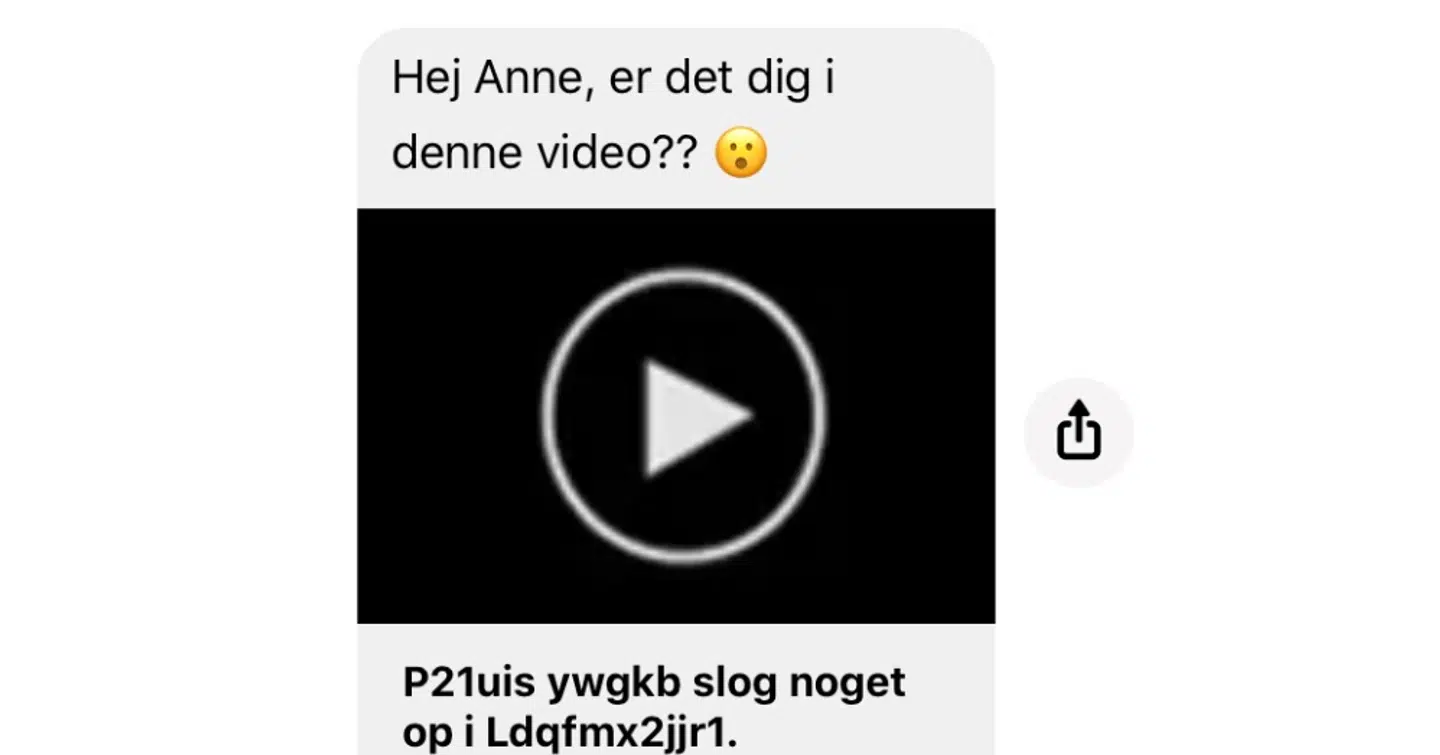 Sådan kan den falske besked på Messenger ser ud.