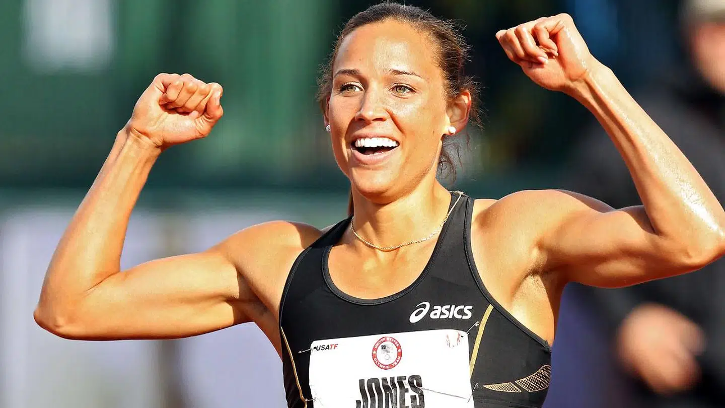 Lolo Jones i løbedragt.
