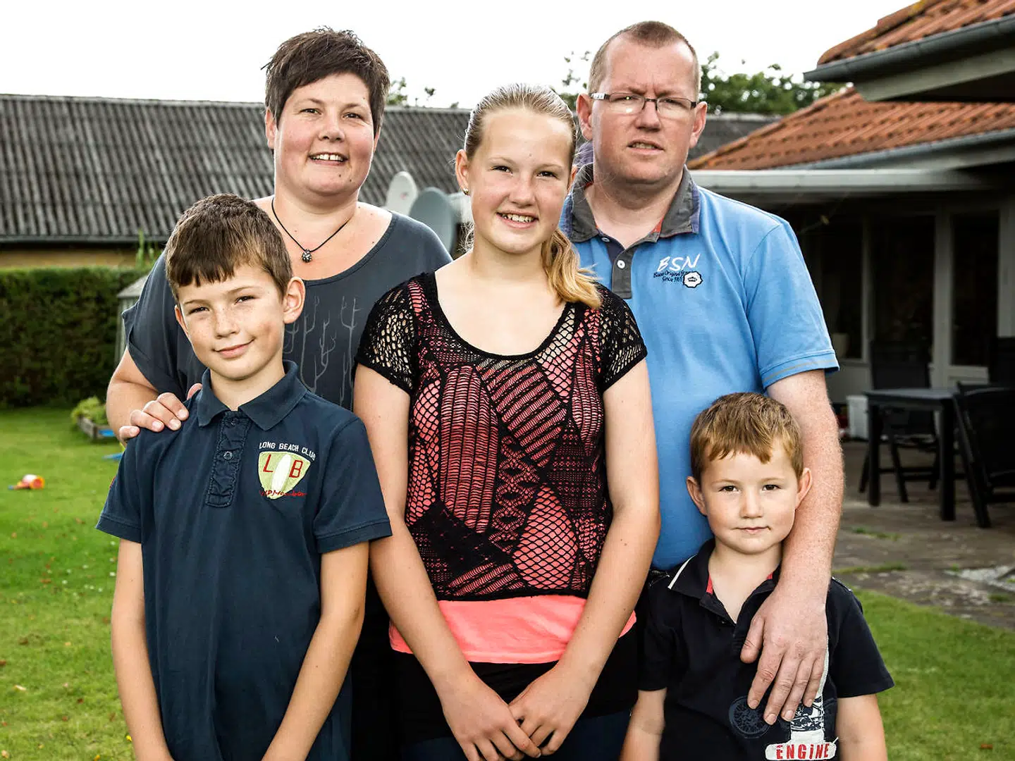 Emma med sin familie, da hun var 12 år.