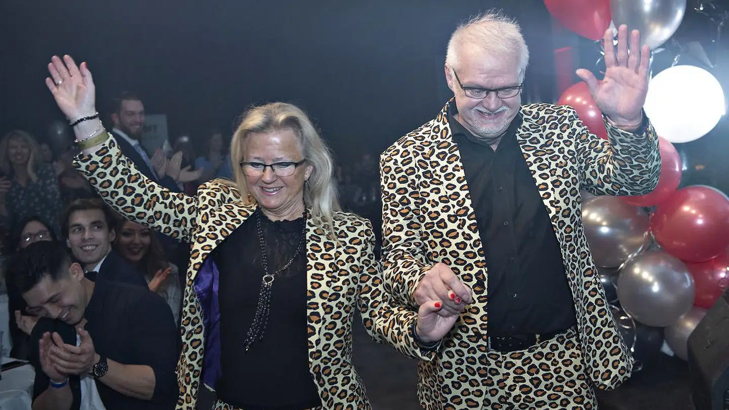 Kirsten og Jørgen fra 'Landmand søger kærlighed' på den røde løber til Reality Awards 2019.