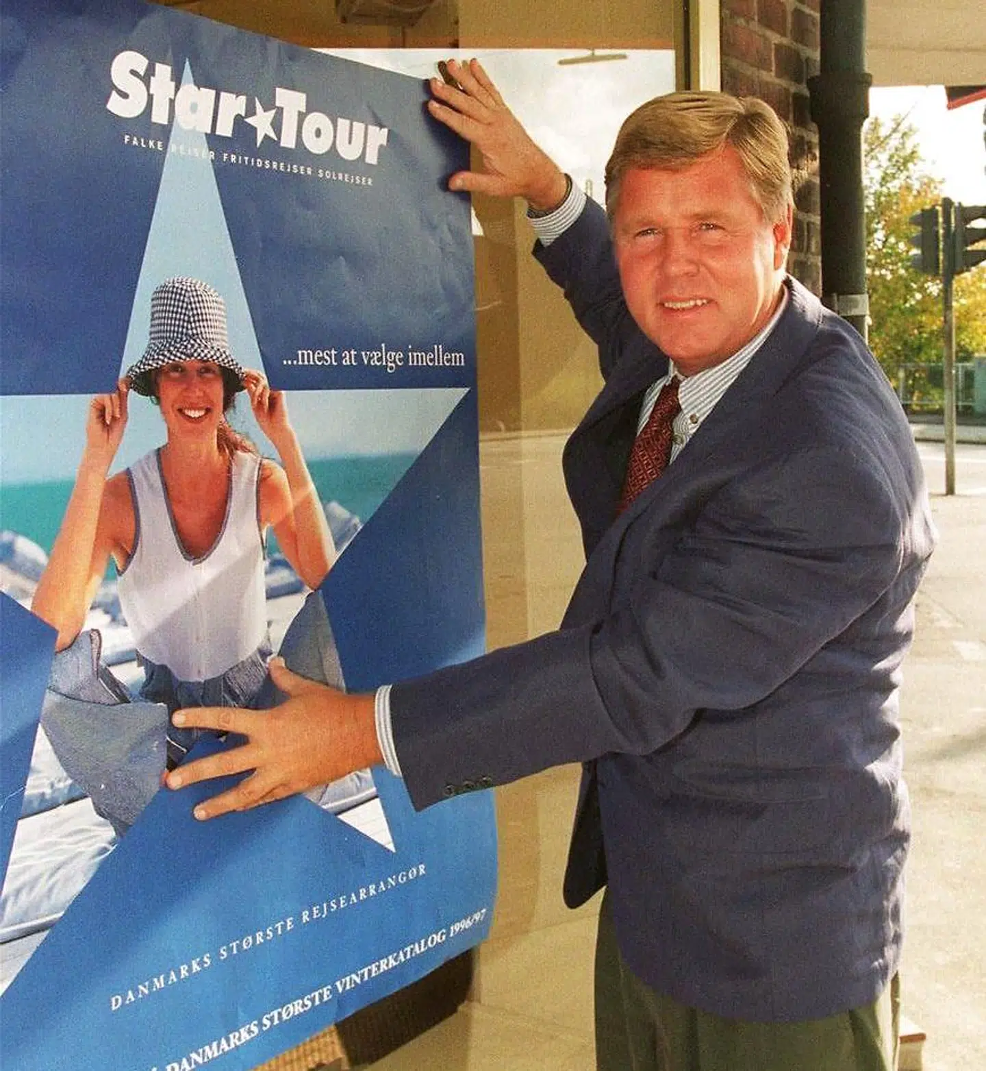 Stig Elling fotograferet i forbindelse med en butiksåbning i Næstved i 1996.