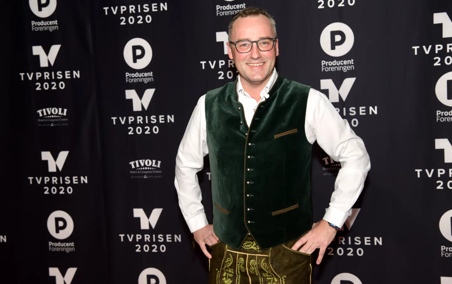 Peter Ingemann iført sig karakteristiske tøj ved årets TV-Prisen. Foto: Nørgaard / Nørgaard.