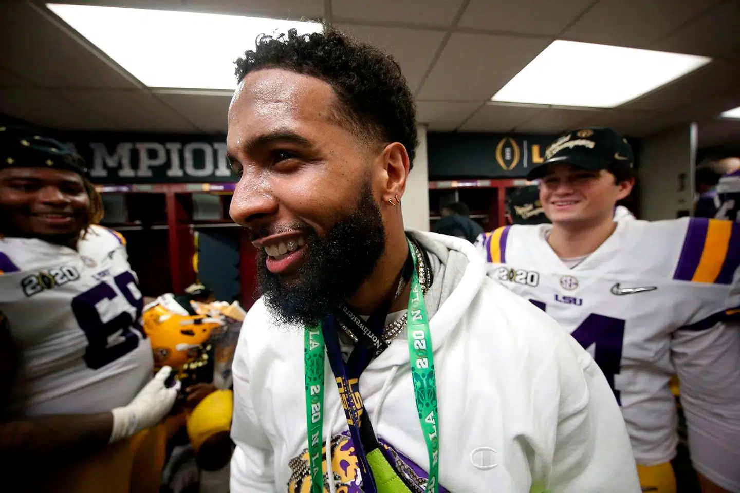 Odell Beckham Jr. i omklædningsrummet mandag.