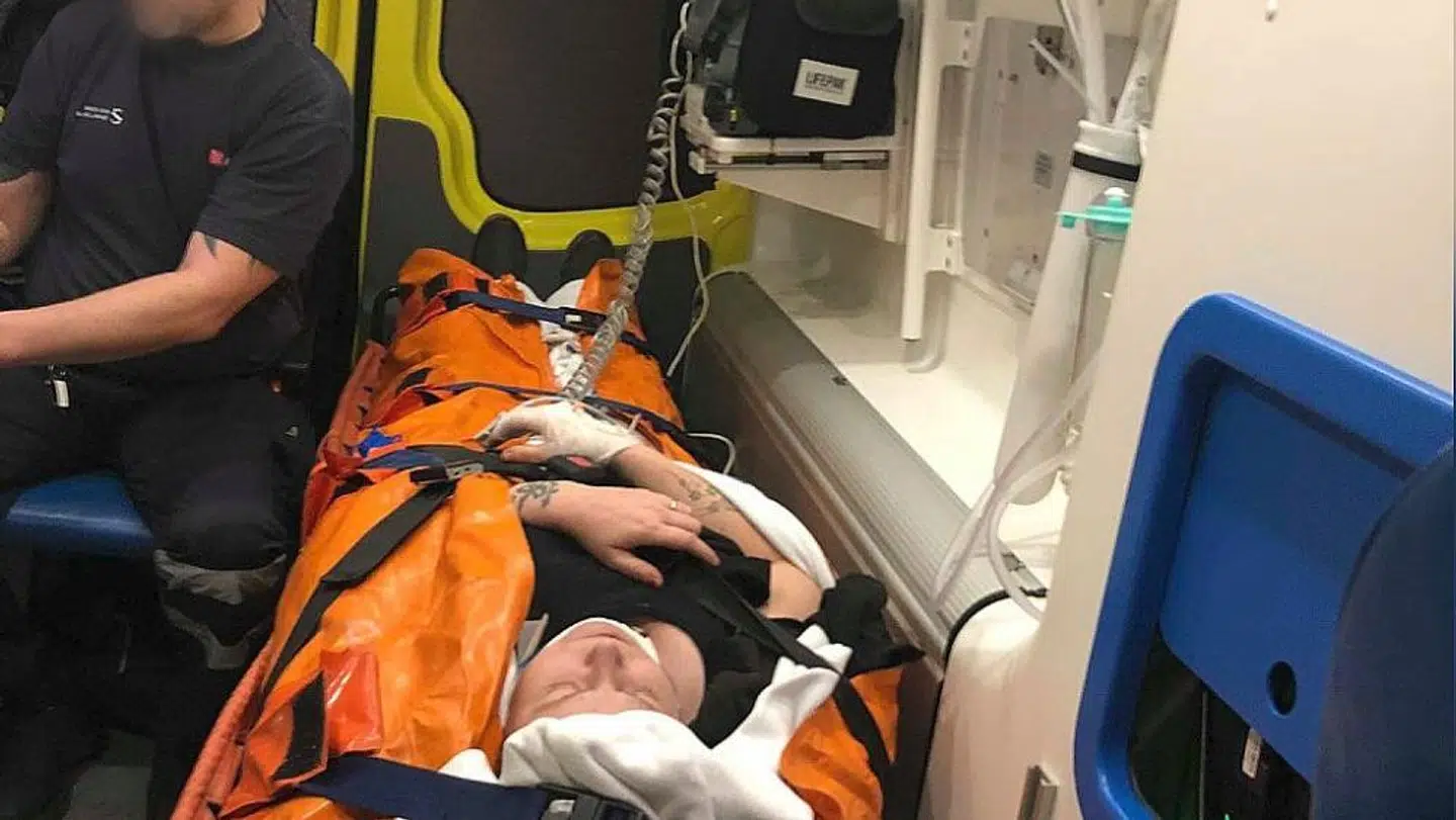 Mens Malene Dunja Schwerb Leithved lå i ambulancen, havde hun en fornemmelse af, at der blev kørt rigtig stærkt i retning mod hospitalet.