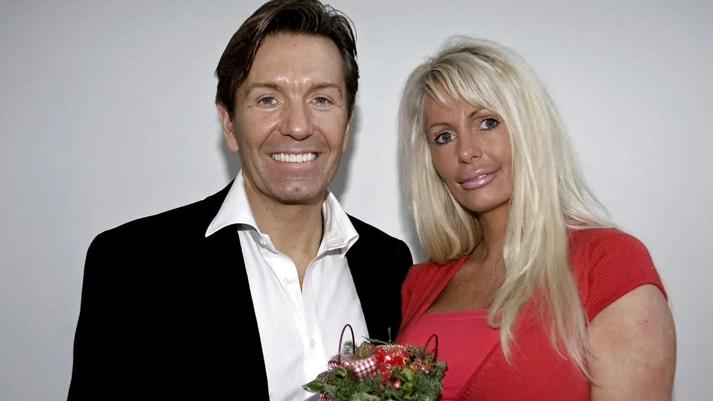 Anni Fønsby med sin daværende mand, Erik Damgaard.