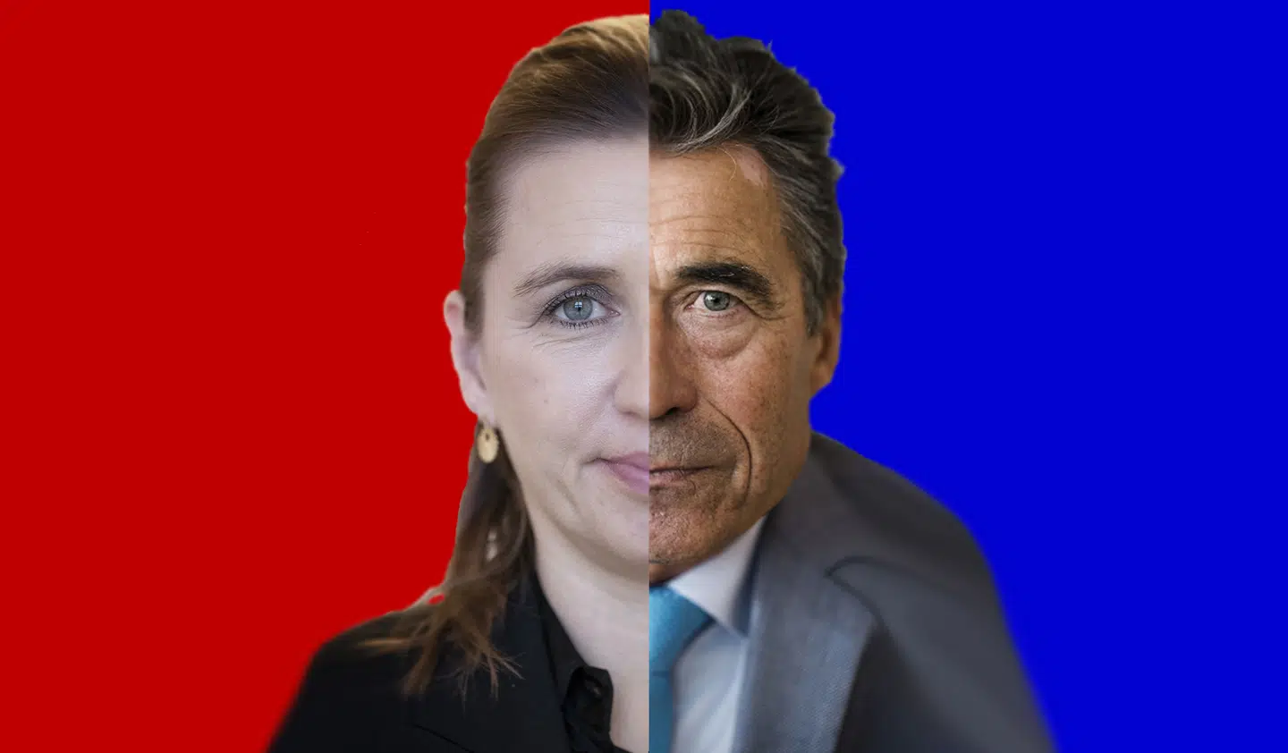 Mette Frederiksens stil minder om Anders Foghs. Collage: Benjamin Bisgaard Krogh