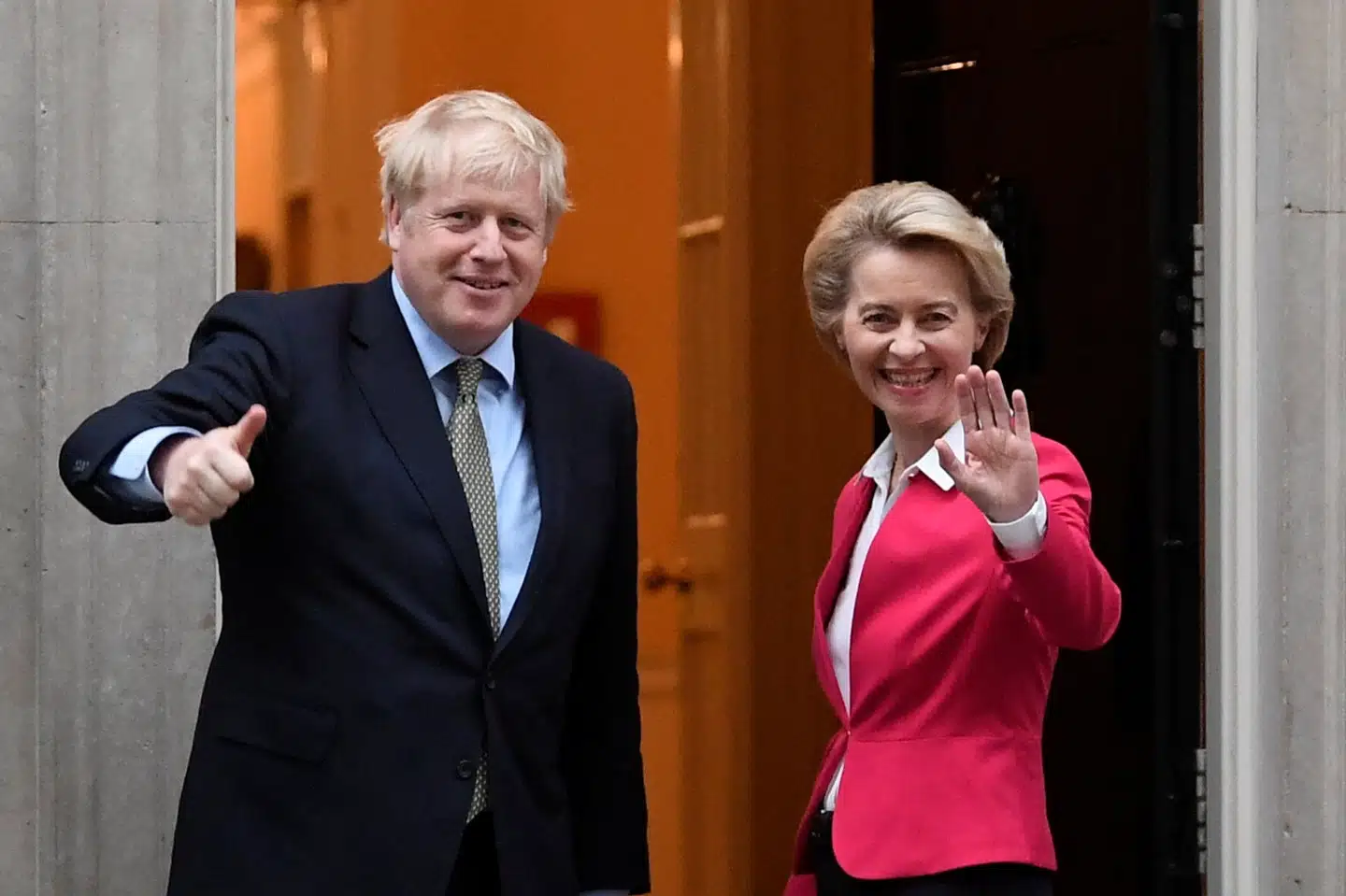 Den britiske premierminister, Boris Johnson, havde onsdag et positivt møde med EU-Kommissionens formand, Ursula von der Leyen, oplyser Downing Street. Toby Melville/Reuters