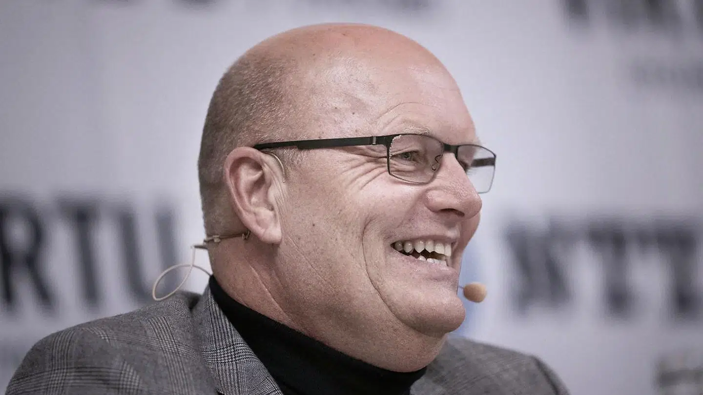 Bjarne Riis under onsdagens pressemøde i København.