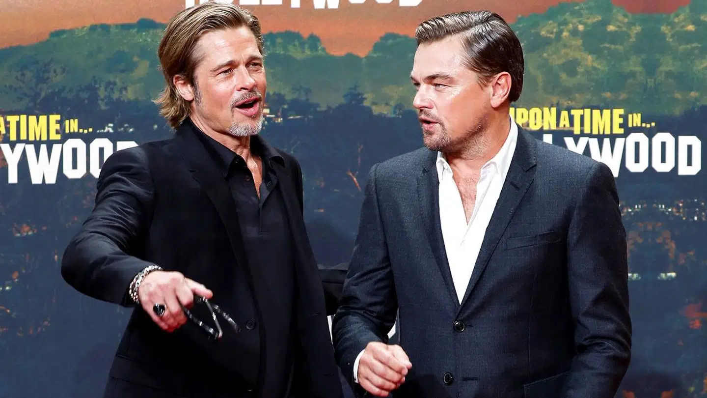 Brad Pitt og Leonardo DiCaprio til premieren på "Once Upon a Time in Hollywood", i Berlin den 1. august, 2019.