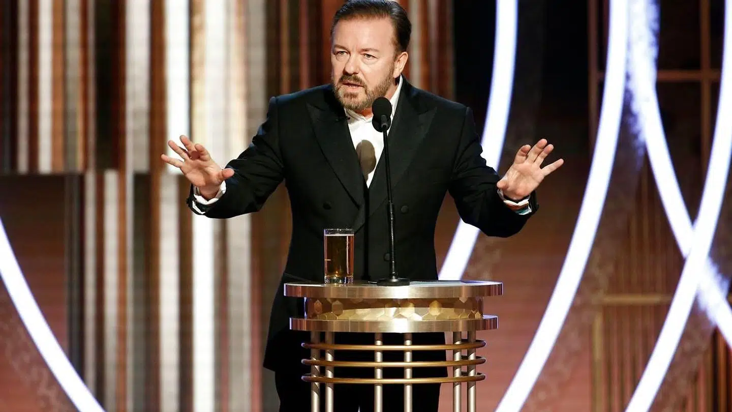 Ricky Gervais gjorde sig morsom på de kendtes bekostning til Golden Globes natten til mandag.