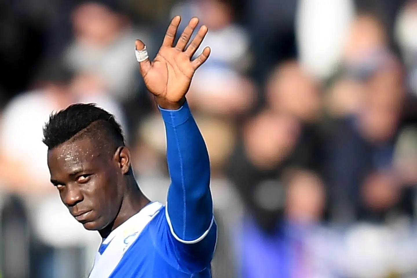 Det er ikke første gang i denne sæson, at Mario Balotelli har været udsat for racistiske tilråb under en kamp. Daniele Mascolo/Reuters