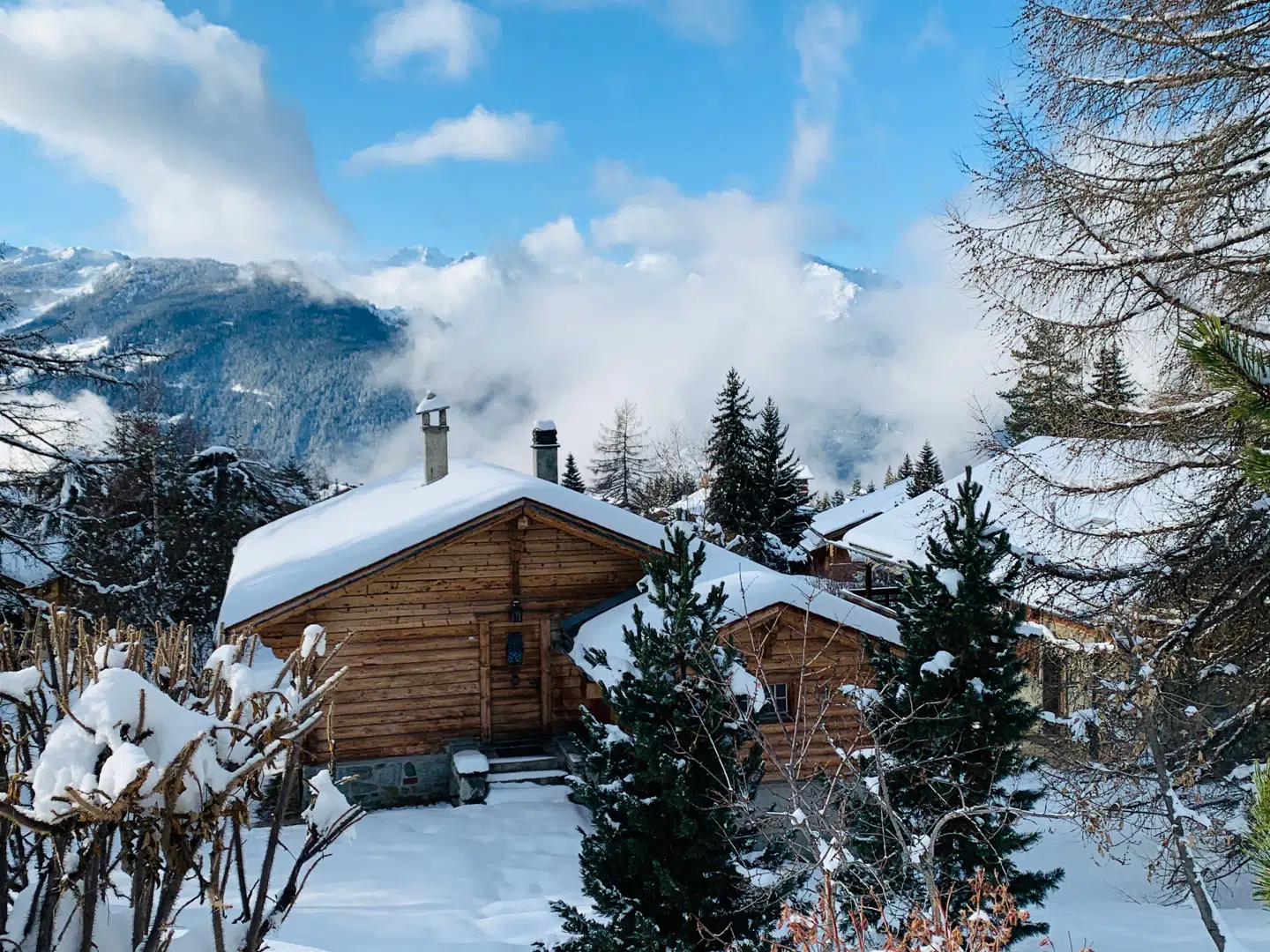 De fine bjerghytter – kaldet chalets – er utroligt populære.