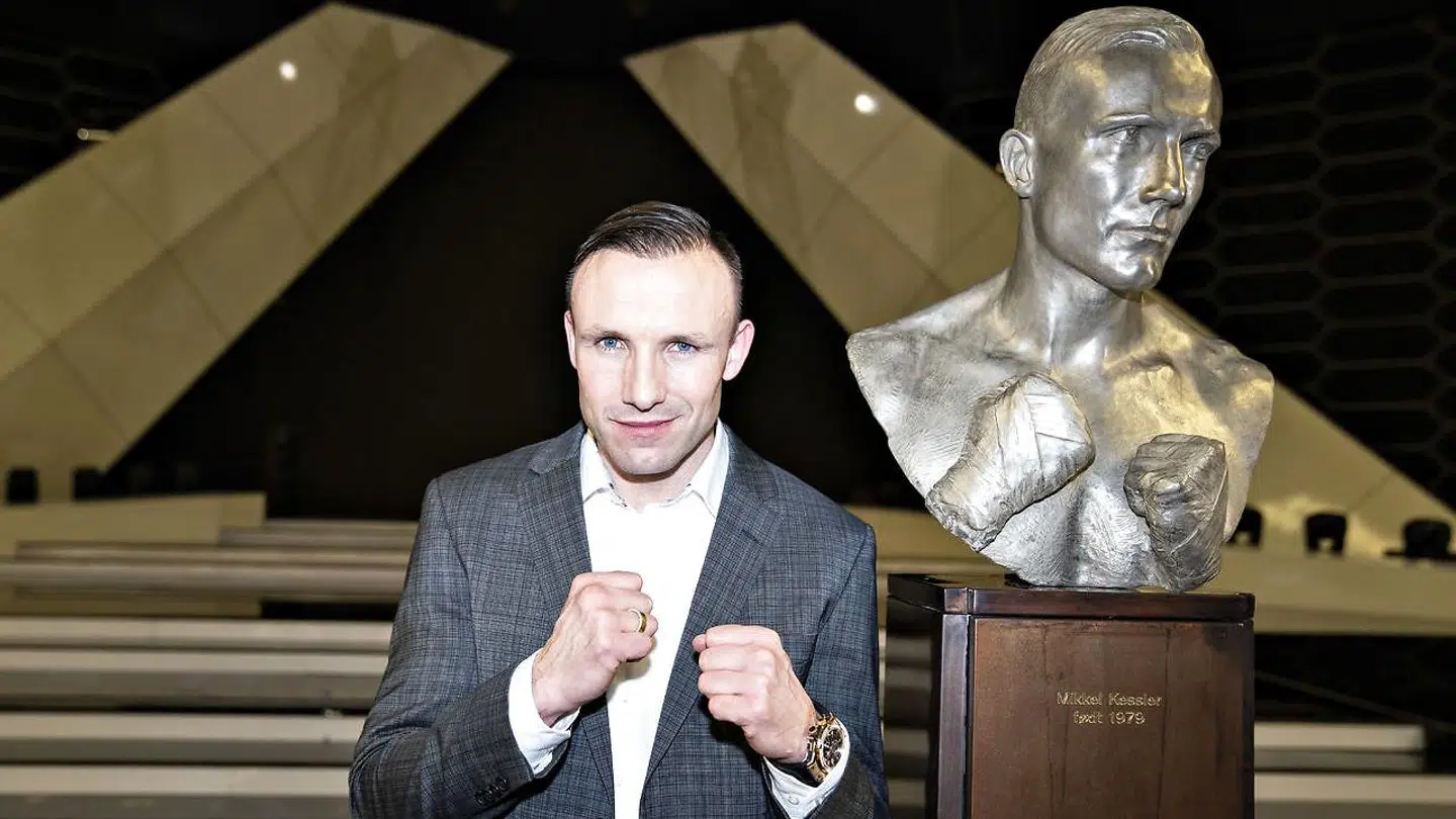 Nyt medlem af Hall of Fame, Mikkel Kessler ved DR's Sport 2019 show i Jyske Bank Boxen i Herning , lørdag den 4. januar 2020. Sport 2019 byder på ialt 12 sportspriser og et ny medlem af Hall of Fame.