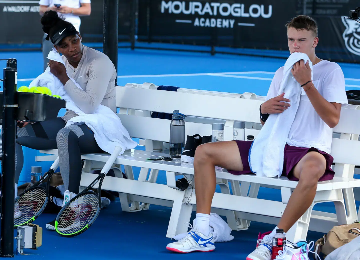Holger Rune trænede i december sammen med blandt andre Serena Williams på Boca Raton Resort & Club i Florida.