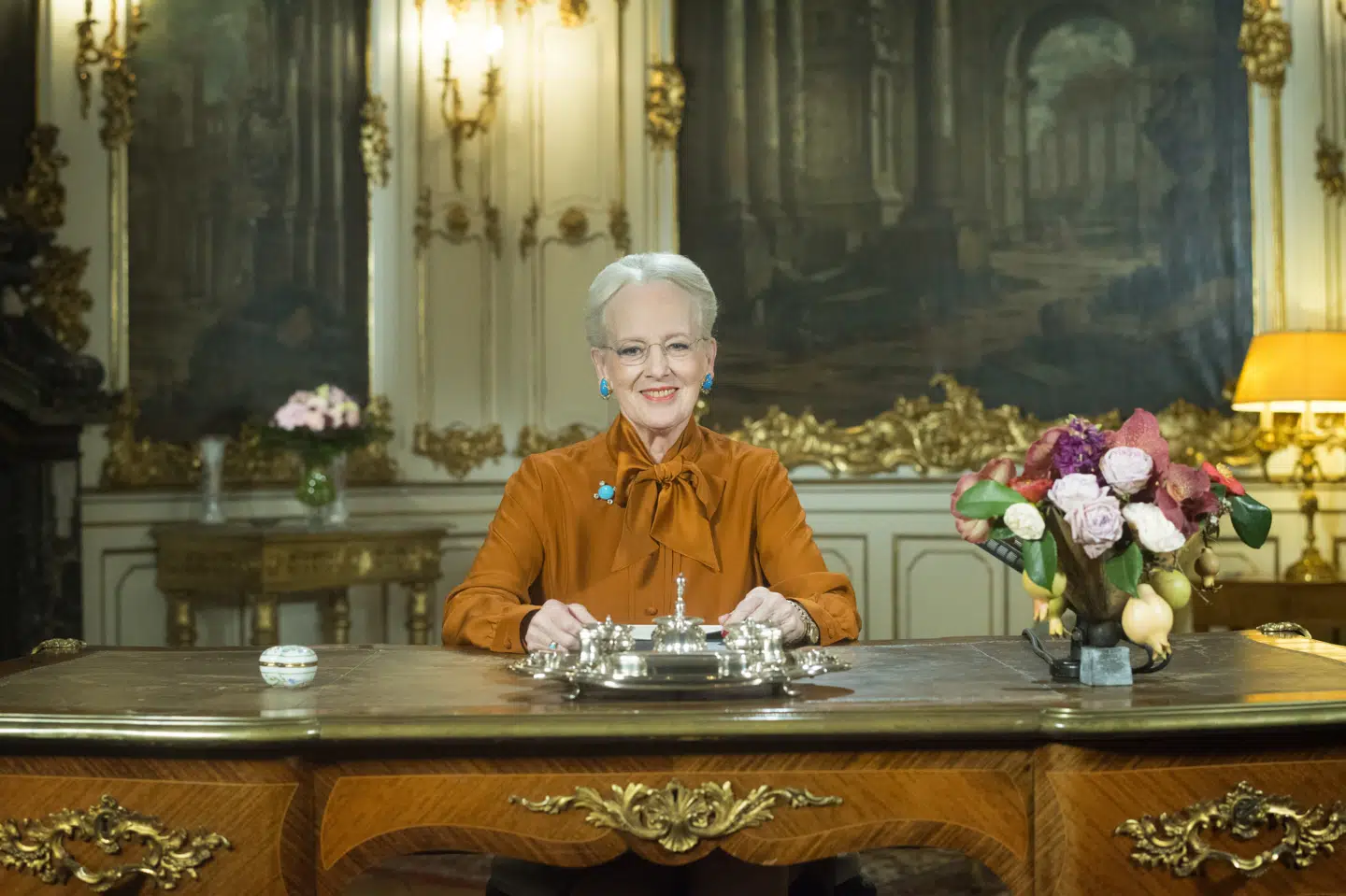 Dronning Margrethe holder den 31. december klokken 18 sin årlige nytårstale. Foto er fra nytårstalen 2016. Jens Nørgaard Larsen/Ritzau Scanpix