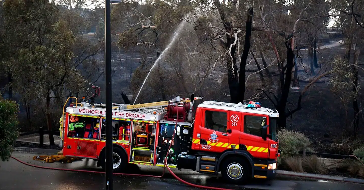 Brandbil i udkanten af Melbourne.