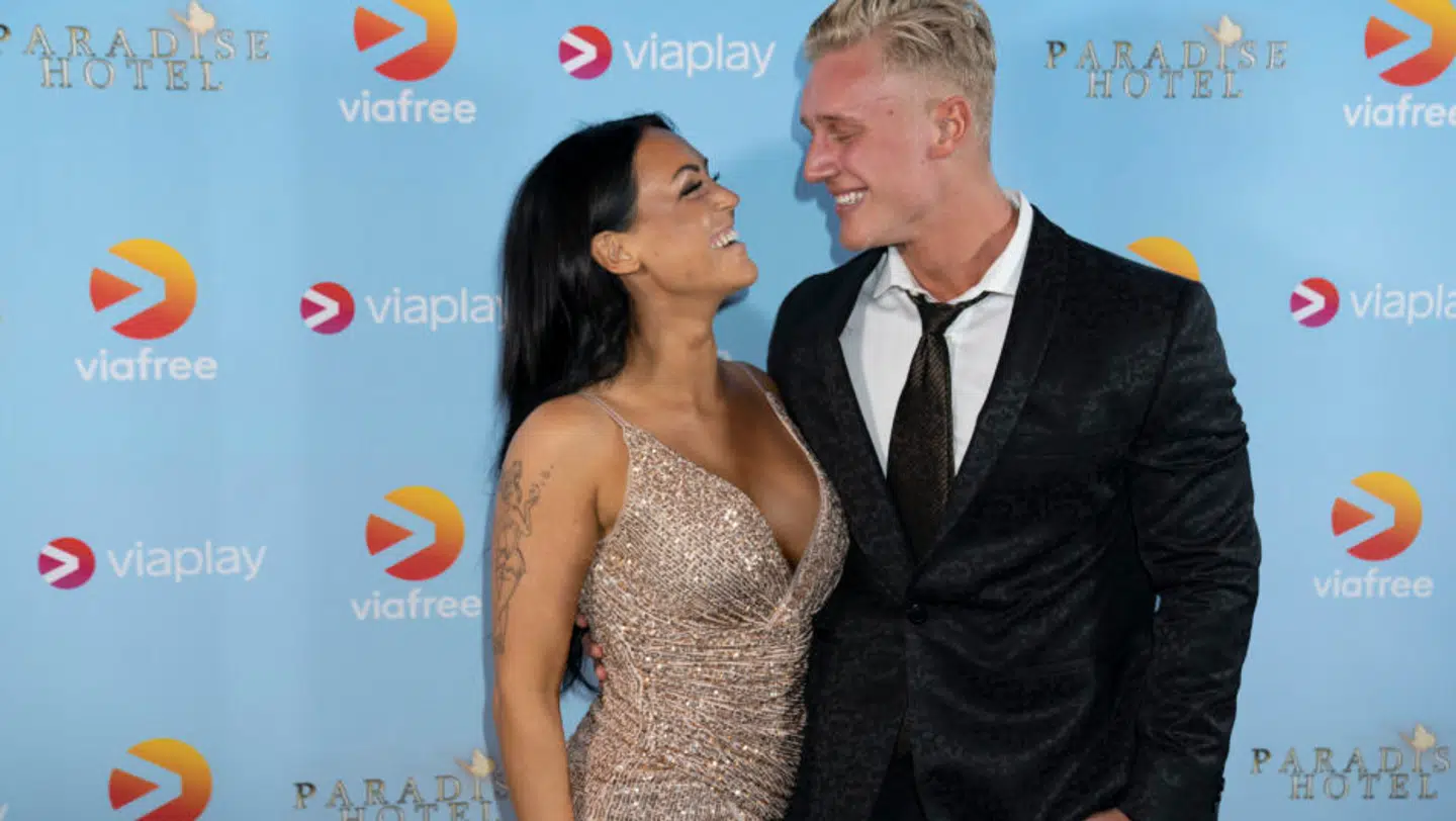 Anna og Oliver til forpremiere på 'Paradise Hotel 2020'.