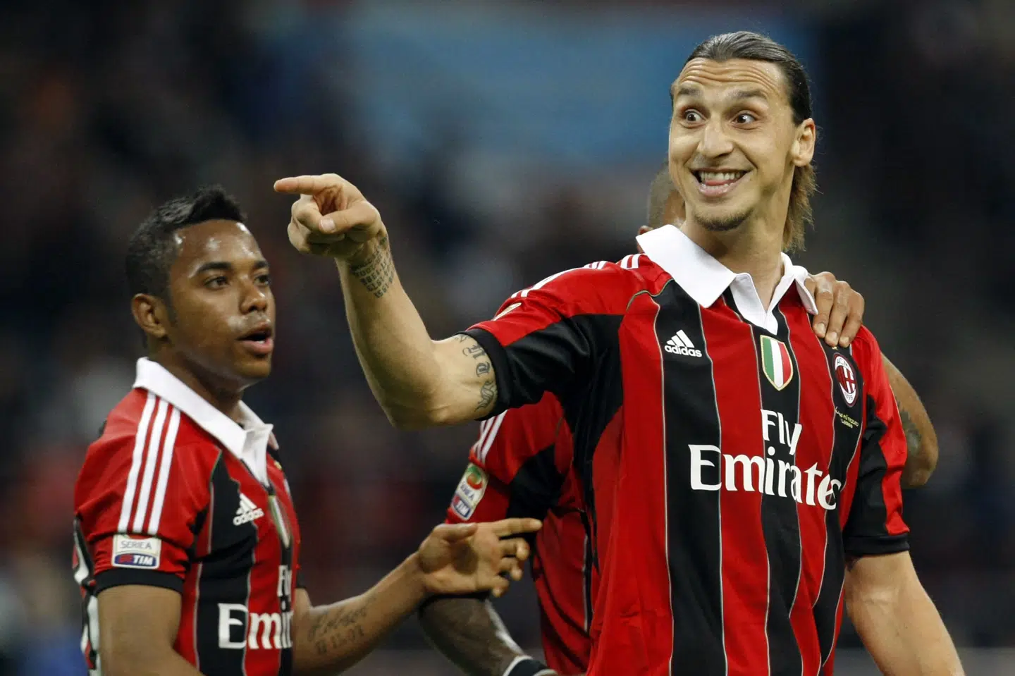Zlatan Ibrahimovic var at finde i AC Milan-trøjen fra 2010 til 2012. (Arkivfoto) Alessandro Garofalo/Reuters