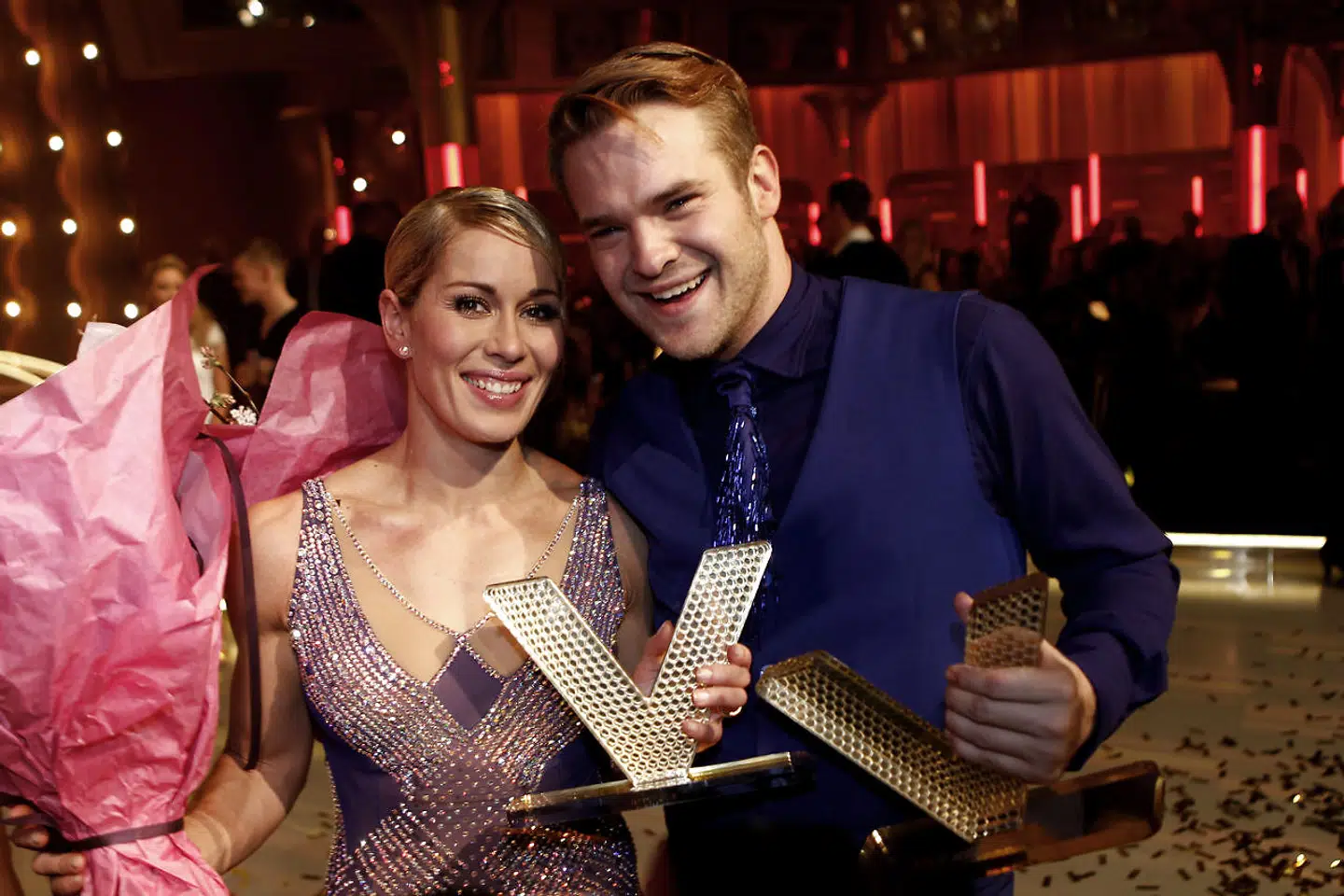 Silas Holst og Sophie Fjellvang-Sølling vinder 'Vild med dans' i 2011.
