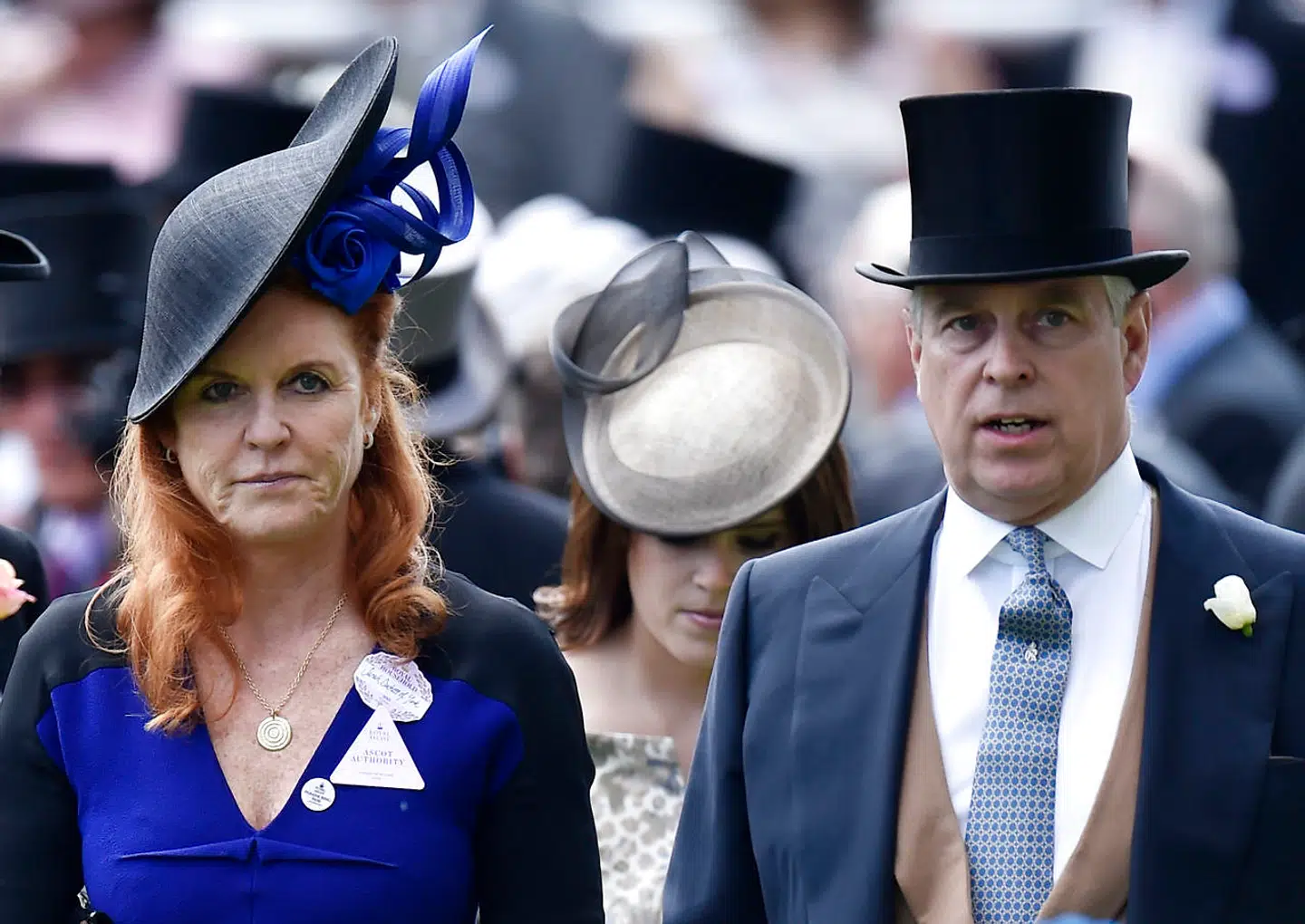 Hertuginde Sarah Ferguson og prins Andrew.