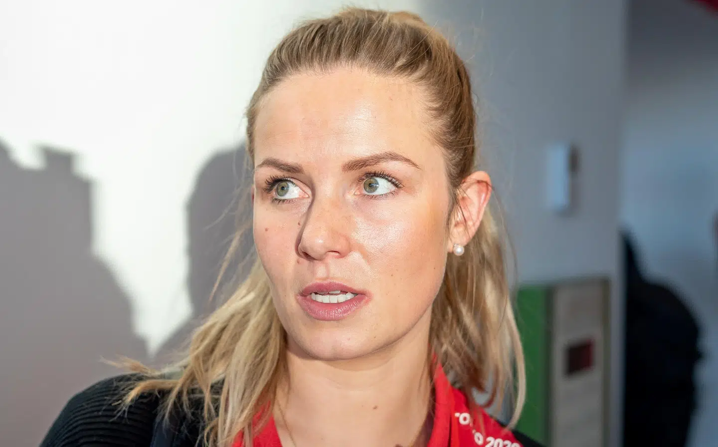 Anna Kasprzak ved OL-pressemøde i Experimentraium 18. december 2019.