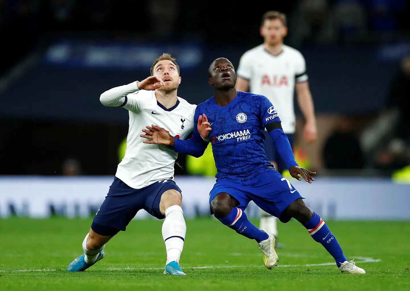 Christian Eriksen i aktion i nederlaget mod Chelsea.