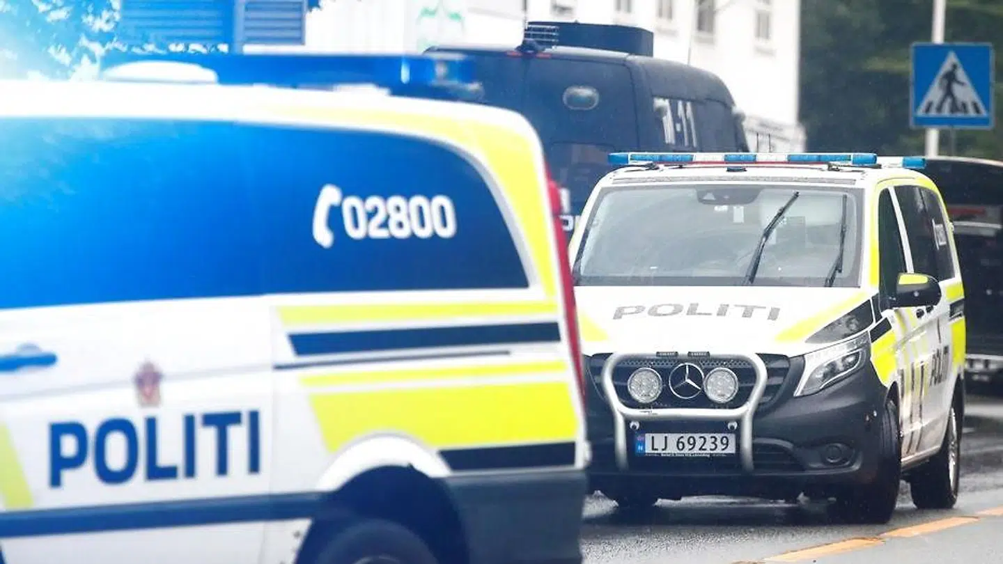Norsk politi genrebillede. Arkivfoto.