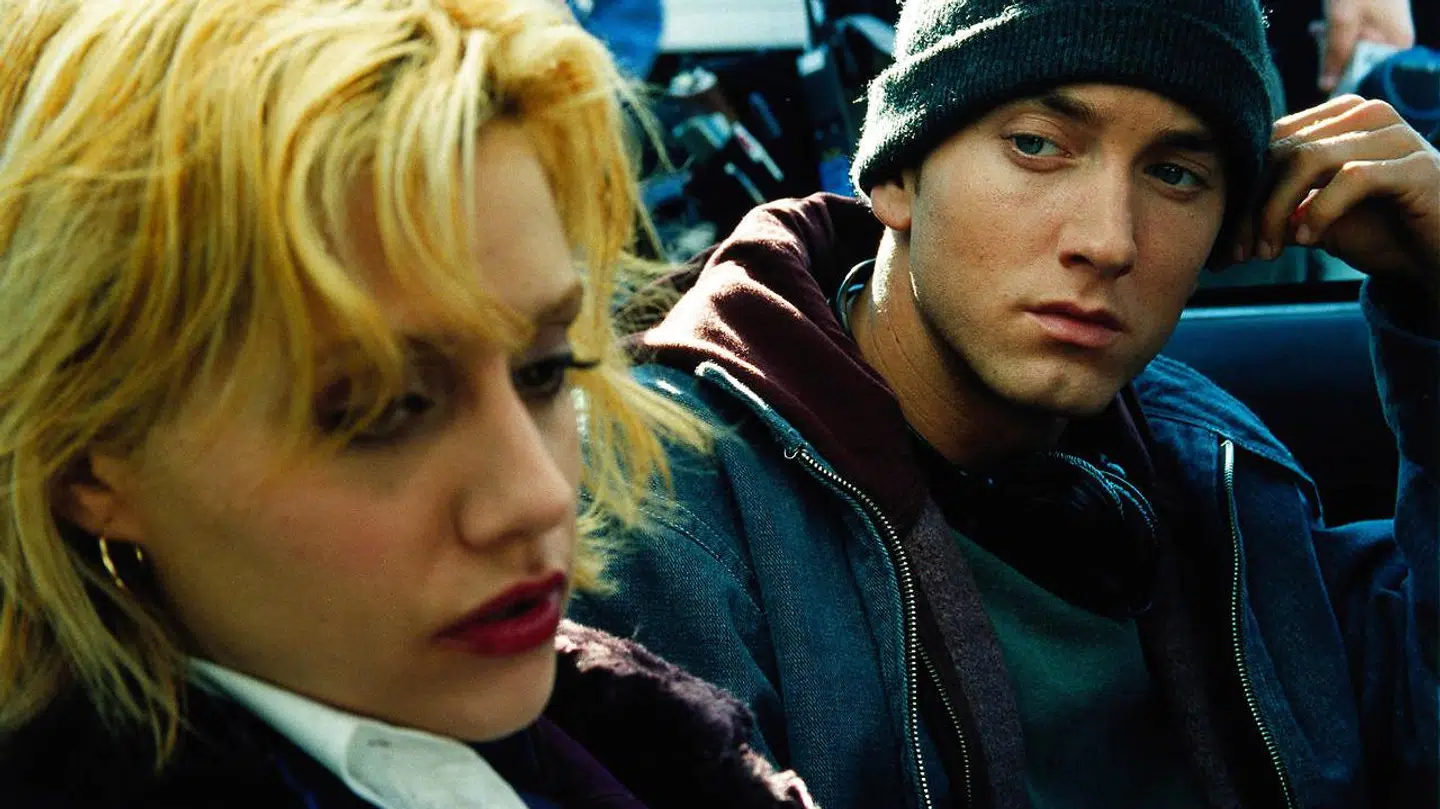 Brittany Murphy i en af sine mest kendte roller i filmen '8 Mile' med Eminem.