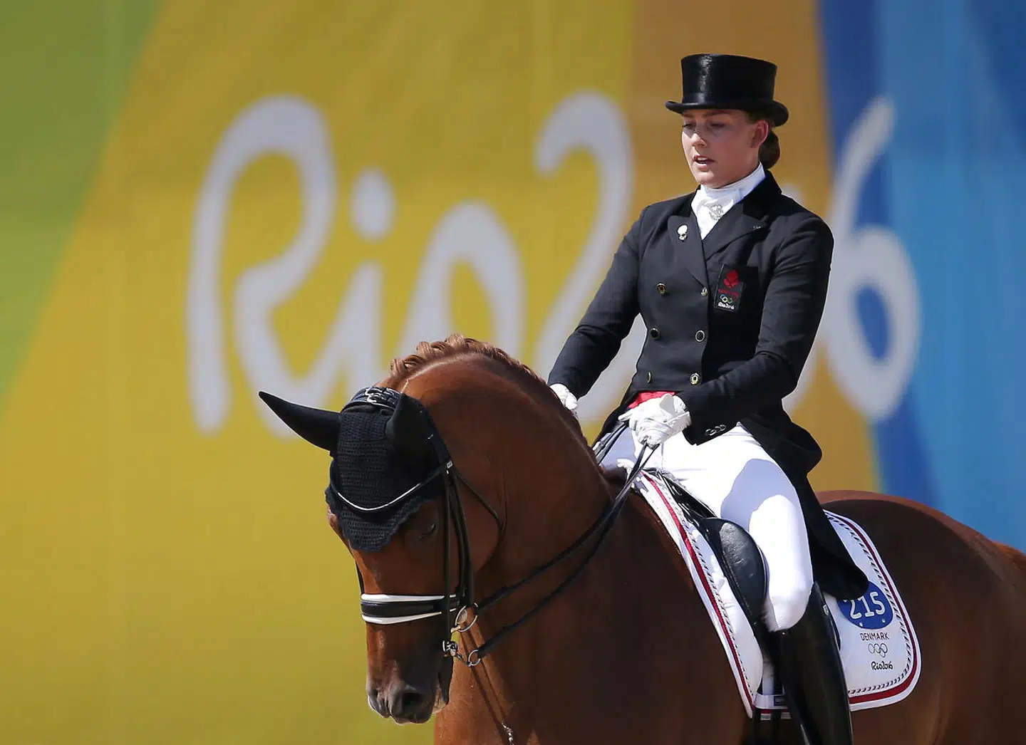 Cathrine Dufour på hesten Cassidy ved OL i Rio 2016.