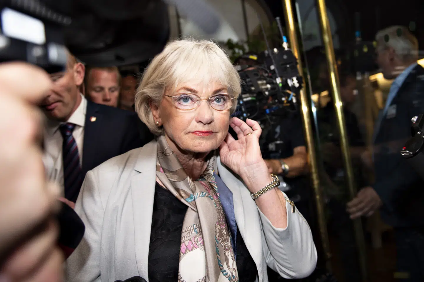 Pia Kjærsgaard ankommer til valgfesten hos DF (Dansk Folkeparti) i Snapstinget på Christiansborg i København under Folketingsvalget 2019 (Arkivfoto). Henning Bagger/Ritzau Scanpix