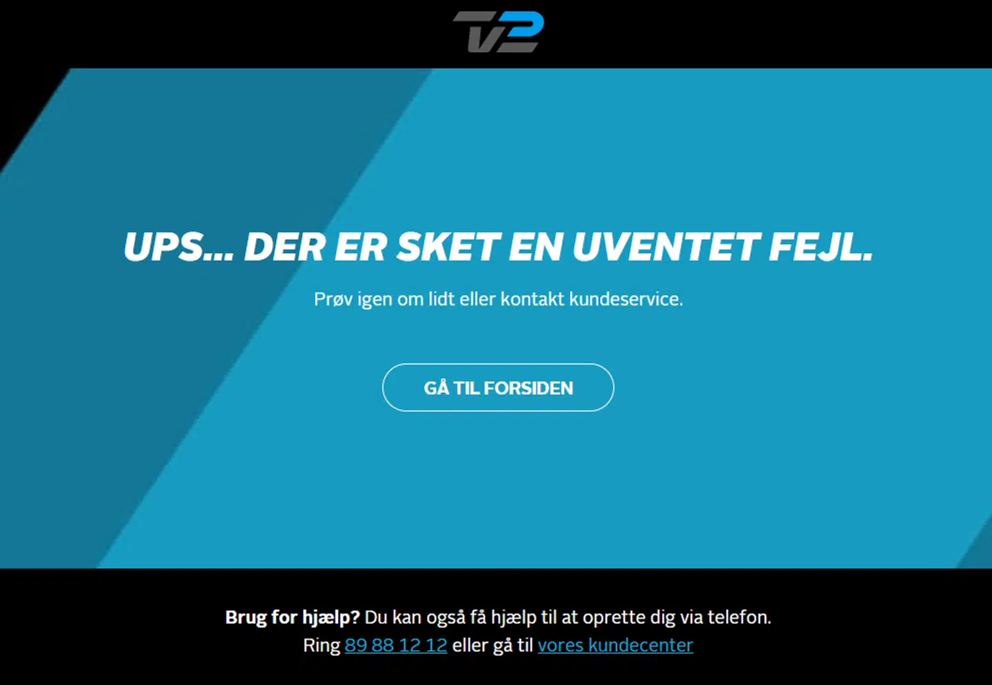 Mange blev onsdag aften mødt af følgende meddelelse, da de forsøgte at logge på TV2 Play for at se El Clásico-opgøret mellem FC Barcelona og Real Madrid.