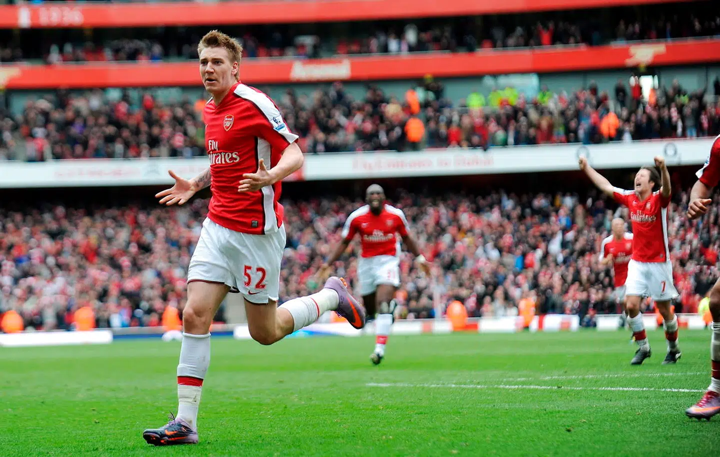 Nicklas Bendtner spillede i Arsenal fra 2005-2014 med enkelte udlån undervejs.