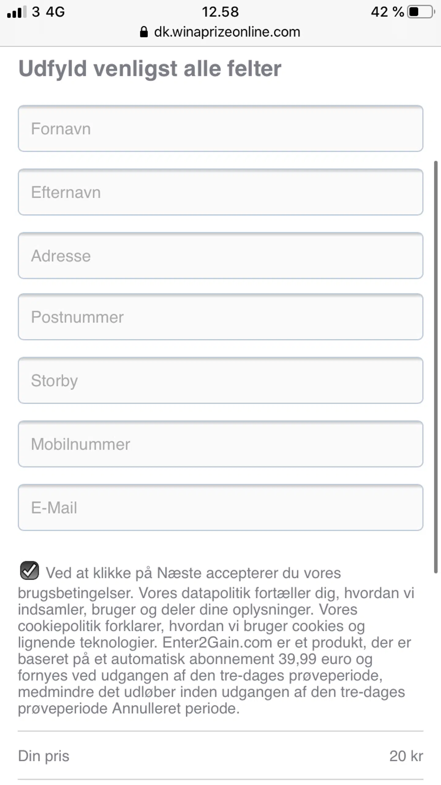 Når du kommer ind for at 'betale porto', melder du dig samtidig ind i en svindelkarussel.