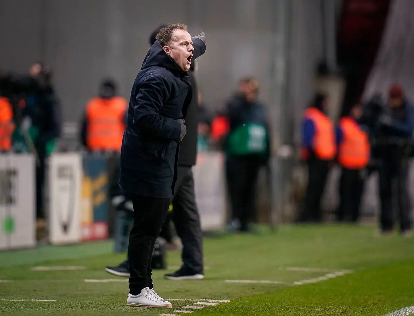OBs Cheftræner Jakob Michelsen under superligakampen mellem FC København - OB i Parken.